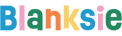 Colorful 'Blanksie' logo on a white background
